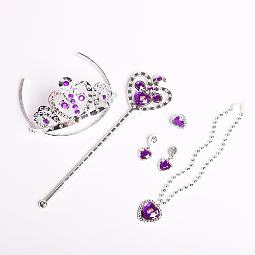 

Princess Rapunzel Masquerade Flower Girl Dress Tiara Girls' Movie Cosplay A-Line Slip Cosplay Vacation Dress Purple Crown Earrings Necklace Halloween Carnival Masquerade Alloy / Wand