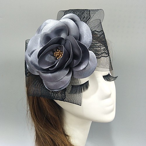 

Net Fascinators / Hats / Headwear with Bowknot / Lace / Floral 1 Piece Wedding / Special Occasion Headpiece
