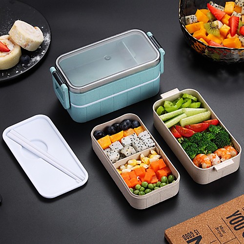 

Japanese Microwave Lunch Box Compartment Leak-Proof Bento Box For Student Kids School Food Container