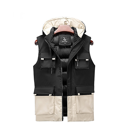 

Men's Solid Colored Fall Vest Regular Daily Sleeveless Polyester Coat Tops Red