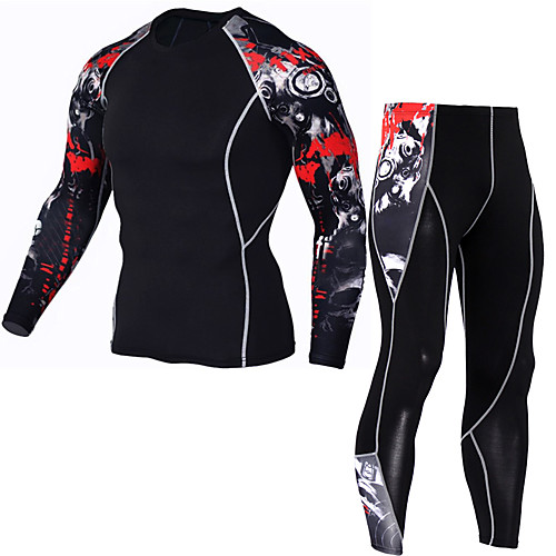 

JACK CORDEE Men's Long Sleeve Cycling Jersey with Tights Compression Suit Winter Fleece Polyester Black Bike Clothing Suit Thermal / Warm Breathable Quick Dry Sweat-wicking Sports Mountain Bike MTB