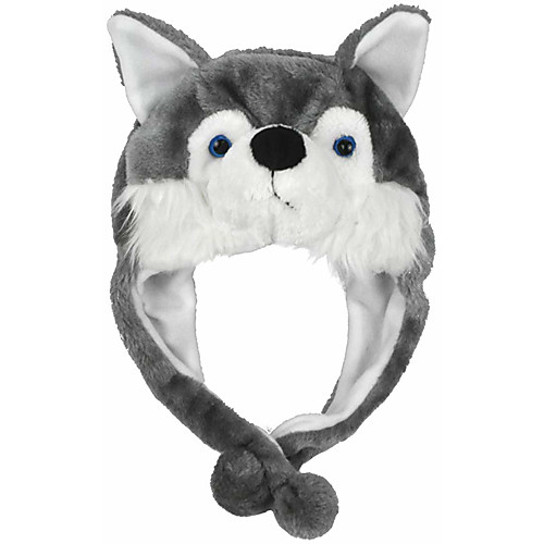 

Adults' Kigurumi Pajamas Dog Husky Animal Onesie Pajamas Faux Fur Gray Cosplay For Men and Women Animal Sleepwear Cartoon Festival / Holiday Costumes
