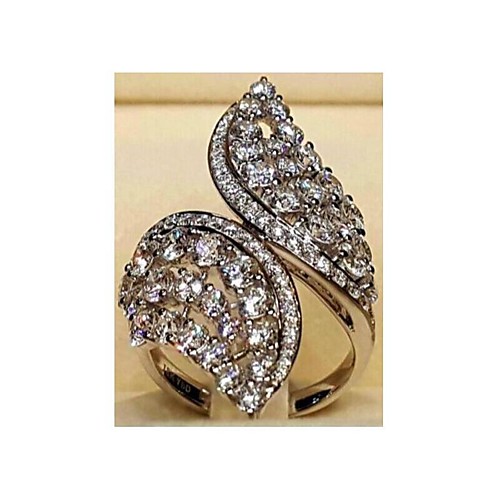 

Women's Ring 1pc White Gold Plated Geometric Stylish Gift Daily Jewelry Classic Wings Cool