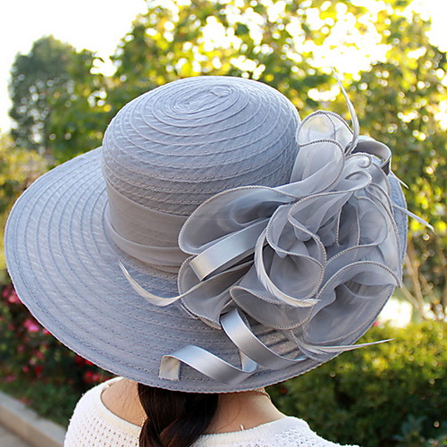 

Women's Basic Polyester Sun Hat-Solid Colored Black White Blushing Pink