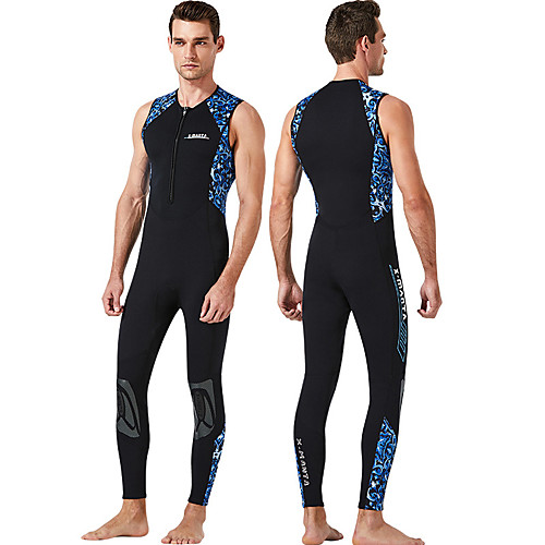 

Dive&Sail Men's Sleeveless Wetsuit 3mm CR Neoprene Diving Suit Thermal / Warm Anatomic Design High Elasticity Sleeveless Back Zip - Diving Water Sports Patchwork Autumn / Fall Spring Winter