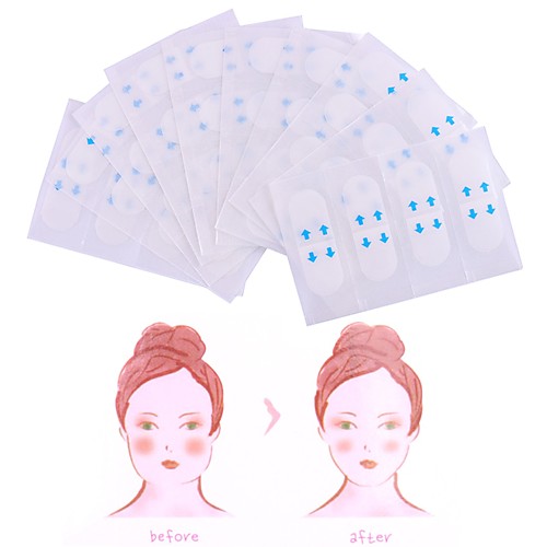 

40 Pieces Invisible Thin Facial Stickers Tight Facial Line Wrinkle Sagging Skin V-Shape Face Lift Tape