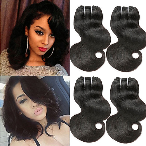 

4 Bundles Hair Weaves Malaysian Hair Body Wave Human Hair Extensions Human Hair Natural Color Hair Weaves / Hair Bulk