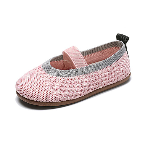 

Girls' Comfort Knit Flats Moccasin Little Kids(4-7ys) / Big Kids(7years ) Walking Shoes Black / Pink / Blue Spring / Summer / Rubber