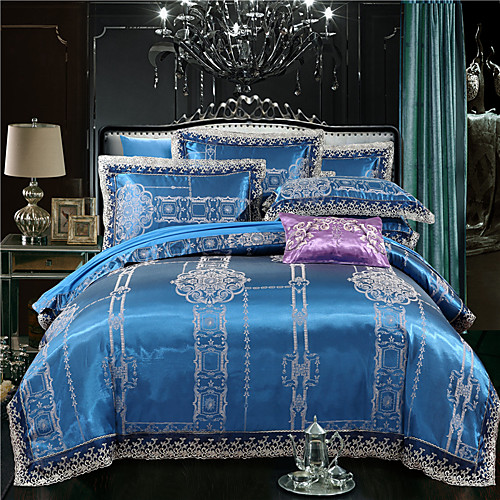 

Cotton Tencel Modal Large Jacquard 4 Piece Pure Cotton Satin Wedding Lace Bed Sheet Bedding Set