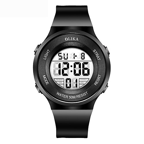 

Men's Sport Watch Digital Modern Style Sporty Stainless Steel Black 50 m Water Resistant / Waterproof Chronograph Alarm Clock Digital Casual Outdoor - Black Orange Blue Two Years Battery Life