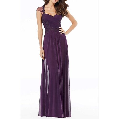 

A-Line Mother of the Bride Dress Elegant Sweetheart Neckline Knee Length Lace Tulle Sleeveless with Appliques Ruching 2021