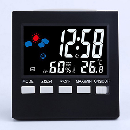 

New Weather Station Alarm Clock Thermometer Wireless Temperature Humidity Meter