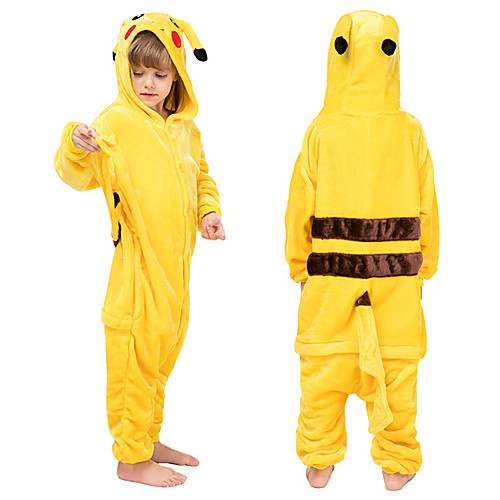 

Kid's Kigurumi Pajamas Giraffe Pika Pika Totoro Onesie Pajamas Flannelette Black / White / Purple Cosplay For Boys and Girls Animal Sleepwear Cartoon Festival / Holiday Costumes / Leotard / Onesie