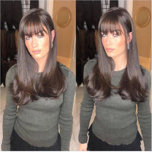 

Synthetic Wig Loose Curl Asymmetrical Wig Long Brown Synthetic Hair 27 inch Women's Brown