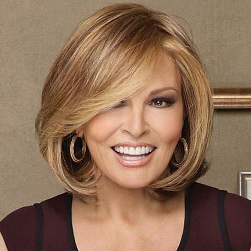 

Synthetic Wig kinky Straight Asymmetrical Wig Blonde Short Blonde Synthetic Hair 11 inch Women's Best Quality Blonde