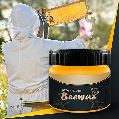 

2pcs Wood Seasoning Beewax Wood Care Wax Solid Wood Maintenance Cleaning Polished Waterproof Wear-Resistant Wax Furniture Care