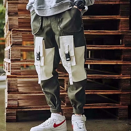 

Men's Sporty Sweatpants Pants - Print Black Light Green US32 / UK32 / EU40 / US34 / UK34 / EU42