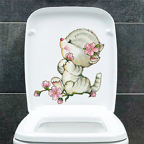 

Cute Animal Toilet Stickers - Animal Wall Stickers Animals Bathroom / Kids Room 1514.5cm