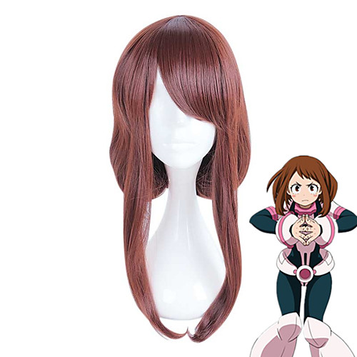 

My Hero Academia Boko No Hero Ochaco Uraraka Cosplay Wigs Women's 20 inch Heat Resistant Fiber Anime Wig