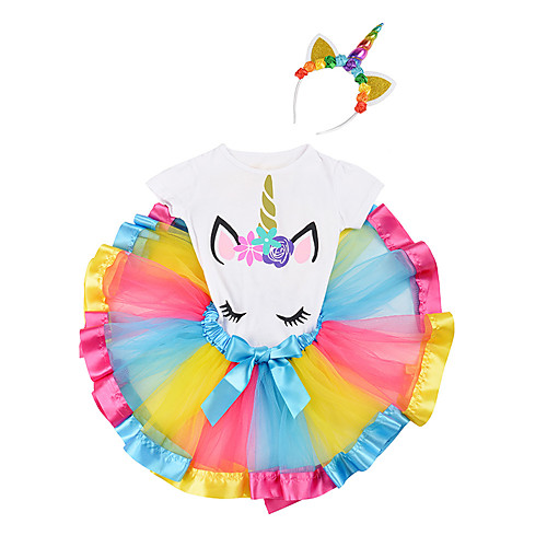 

Kids' Dancewear Skirts Ruching Girls' Performance Daily Wear Half-Sleeve Dropped Cotton