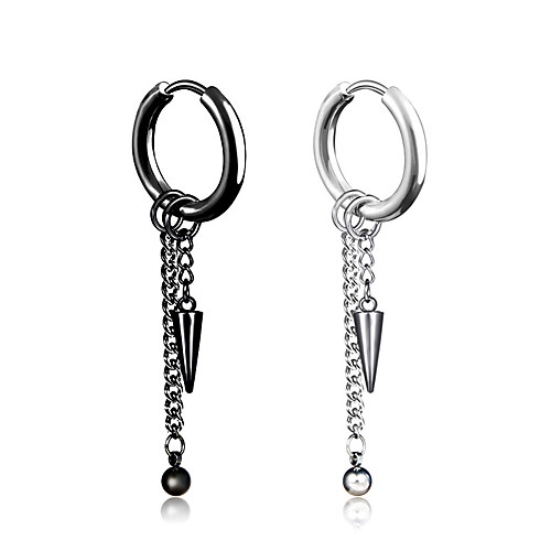 

Men's Earrings Classic Mini Earrings Jewelry Black / White / Silver For Christmas Party Anniversary Carnival Festival 1pc