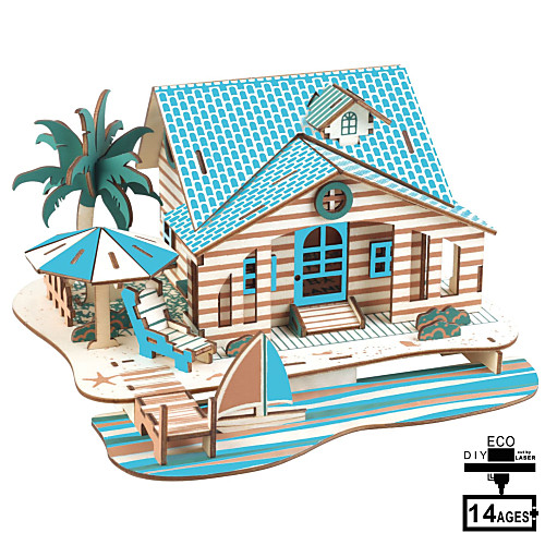 

3D Puzzle Jigsaw Puzzle Wooden Puzzle Famous buildings House DIY Wooden Natural Wood Classic Kid's Adults' Unisex Toy Gift