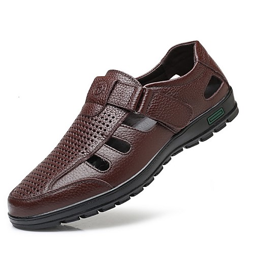 

Men's Comfort Shoes PU Spring & Summer Sandals Black / Brown