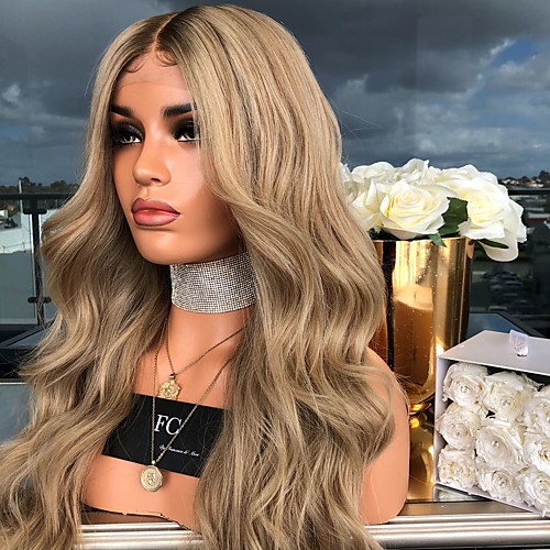 

Synthetic Wig Body Wave Deep Parting Wig Blonde Long Blonde Synthetic Hair 27 inch Women's Best Quality Middle Part Blonde