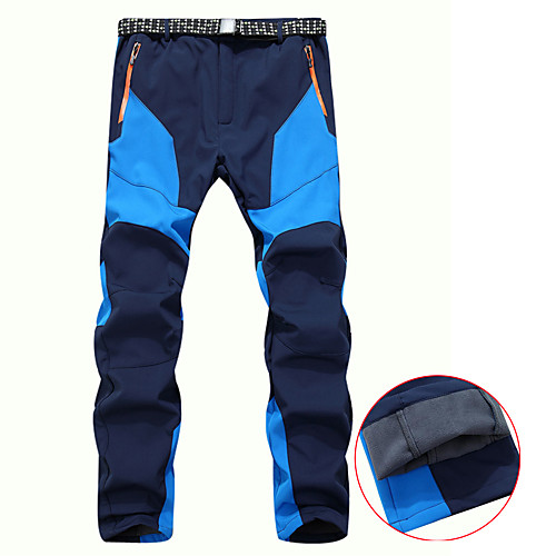 

Men's Hiking Pants Trousers Softshell Pants Winter Outdoor Thermal Warm Waterproof Windproof Breathable Fleece Pants / Trousers Bottoms Blue Gray Coffee Camping / Hiking Hunting Ski / Snowboard M L