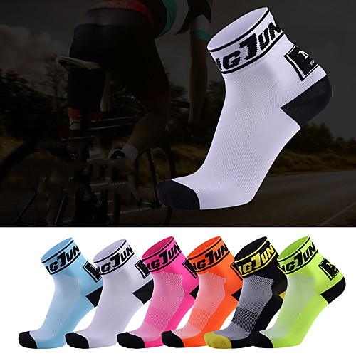 

Compression Socks Athletic Sports Socks Running Socks 1 Pair Men's Women's Socks Ankle Socks Breathable Sweat-wicking Comfortable Running Active Training Jogging Sports Color Block Chinlon White Sky