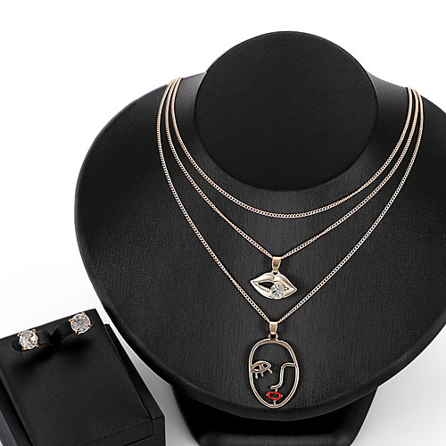 

Women's Jewelry Set Cut Out Precious Fashion Gold Plated Earrings Jewelry Gold For Christmas Wedding Halloween Party Evening Gift 1 set