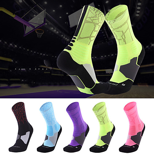 

Compression Socks Athletic Sports Socks Running Socks 1 Pair Men's Women's Tube Socks Socks Compression Socks Breathable Sweat-wicking Comfortable Running Active Training Jogging Sports Color Block