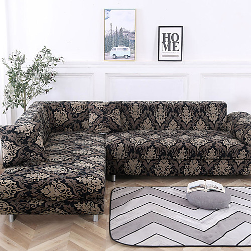 

Flower Color Dustproof Stretch Slipcovers Stretch Sofa Cover Super Soft Fabric Couch Cover (You will Get 1 Throw Pillow Case as free Gift)