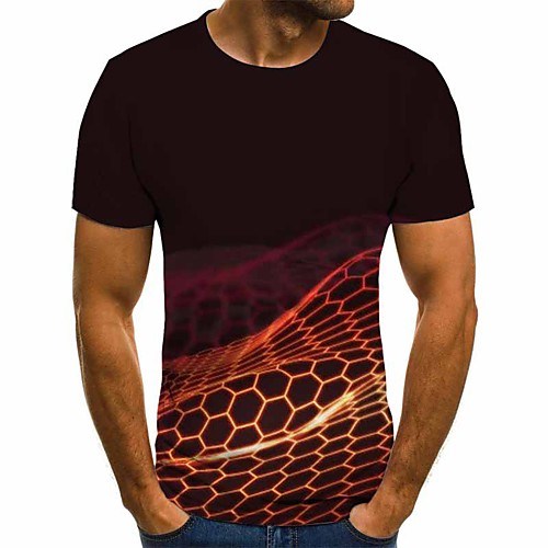

Men's 3D Print T-shirt Daily Round Neck Black / Short Sleeve