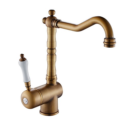 

Bathroom Sink Faucet - FaucetSet Electroplated Free Standing Single Handle One HoleBath Taps