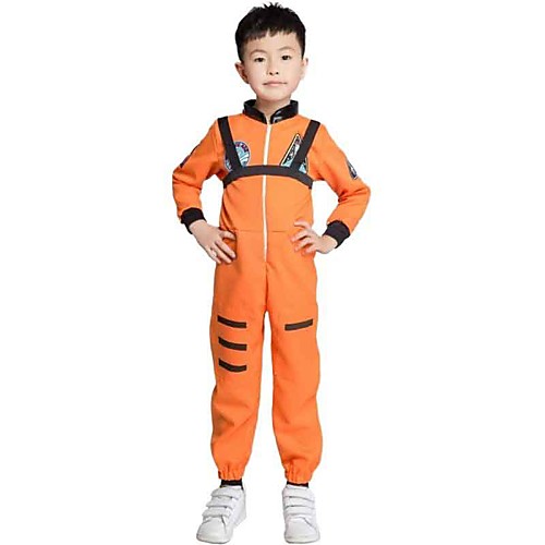 

NASA Cosplay Costume Kid's Boys' Cosplay Halloween Halloween Festival / Holiday Polyester Orange Easy Carnival Costumes
