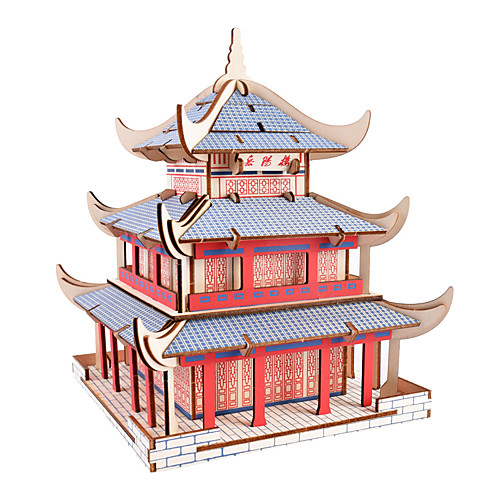 

3D Puzzle Jigsaw Puzzle Wooden Puzzle Famous buildings House DIY Wooden Natural Wood Classic Kid's Adults' Unisex Toy Gift