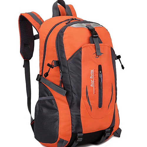 

Large Capacity Nylon Zipper Commuter Backpack Daily Black / Orange / Blue