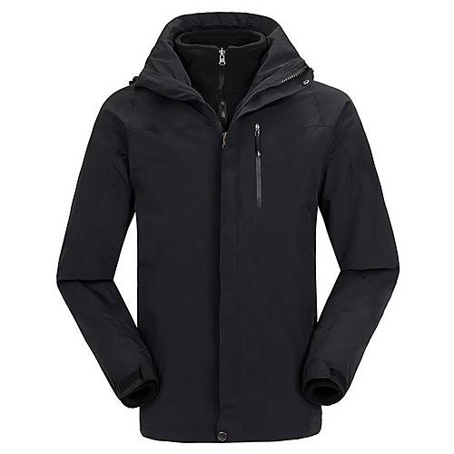 

Men's Hiking Jacket Winter Outdoor Patchwork Waterproof Windproof Breathable Warm Jacket Top Hunting Fishing Camping / Hiking / Caving Black Red Army Green Royal Blue