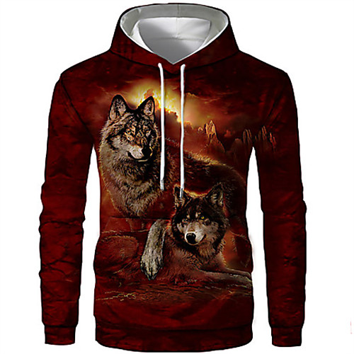 

Men's Hoodie 3D Print Daily Sports Hoodies Sweatshirts Red
