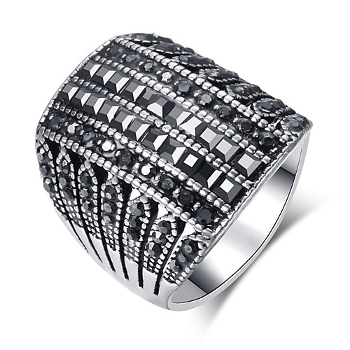 

Women's Band Ring 1pc Silver Alloy irregular Elegant Trendy Gift Daily Jewelry Happy Cool