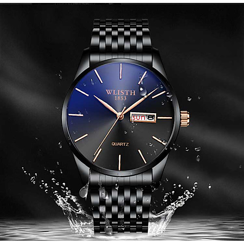 

Men's Steel Band Watches Analog - Digital Quartz Luxury Water Resistant / Waterproof Calendar / date / day Stopwatch
