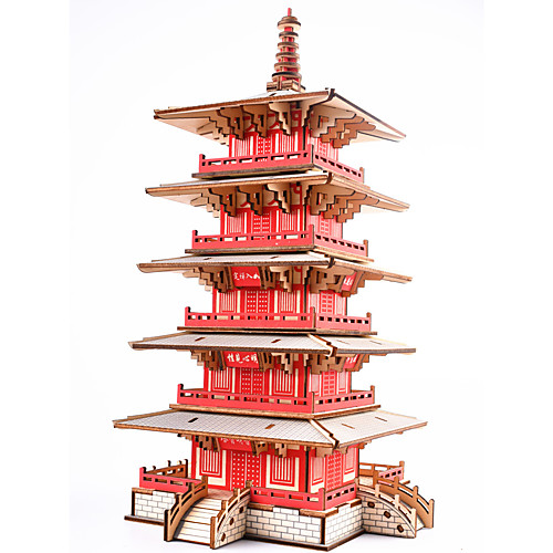 

Wooden Puzzle Famous buildings Chinese Architecture House Professional Level Wooden 1pcs Kid's Boys' Gift