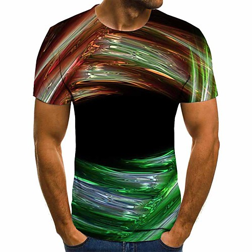 

Men's 3D Print T-shirt Daily Round Neck Black / Short Sleeve