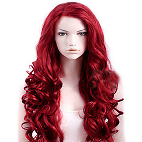 

Synthetic Wig Wavy Asymmetrical Wig Burgundy Long Burgundy#530 Synthetic Hair 27 inch Women's Burgundy
