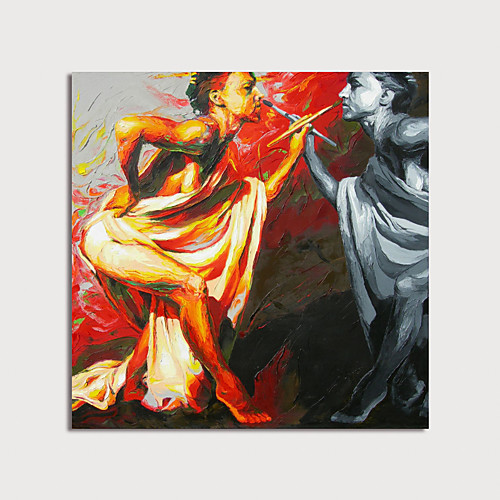 

Oil Painting Hand Painted - Abstract People Modern Rolled Canvas