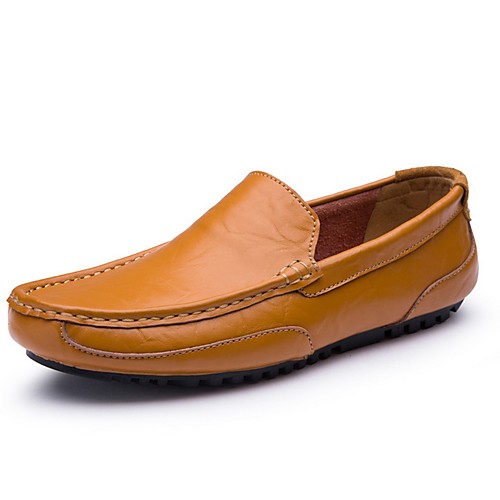 

Men's Comfort Shoes Fall & Winter Daily Loafers & Slip-Ons Cowhide Black / Blue / Brown