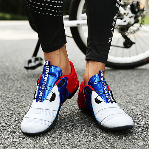 

Adults' Bike Shoes Mountain Bike Shoes Road Bike Shoes Anti-Slip Breathable Mountain Bike MTB Road Cycling Outdoor Exercise Red / White OrangeWhite BlueOrange Women's Men's Cycling Shoes