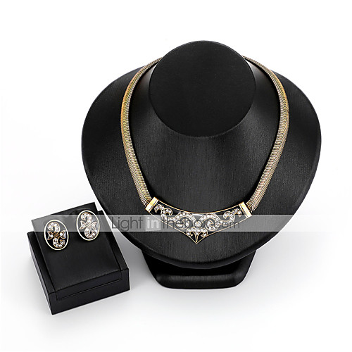 

Women's Jewelry Set Bridal Jewelry Sets Cut Out Precious Fashion Silver Plated Gold Plated Earrings Jewelry Gold / Silver For Christmas Wedding Halloween Party Evening Gift 1 set