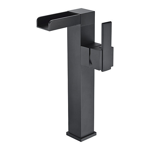 

Bathroom Sink Faucet - Waterfall Painted Finishes Centerset Single Handle One HoleBath Taps